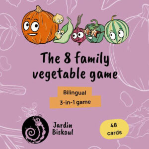 Jeu des 8 familles du potager (français/anglais) - préventes !